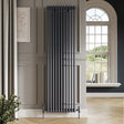 Scudo 1800 x 425mm 2 Column Vertical Designer Radiator in Anthracite