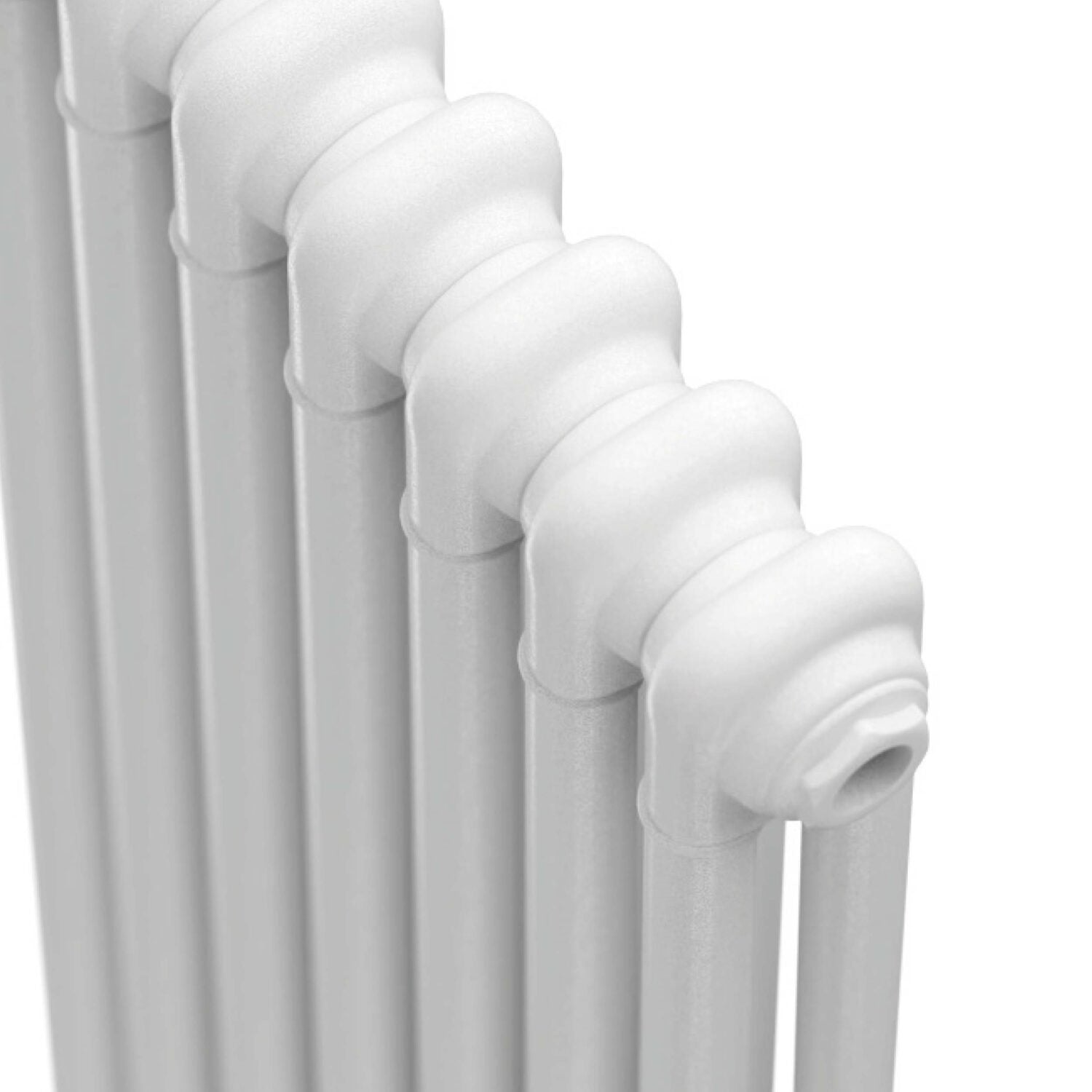 Scudo 1800 x 425mm 2 Column Vertical Designer Radiator in Gloss White top