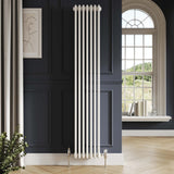 Scudo 1800 x 425mm 3 Column Vertical Radiator in White