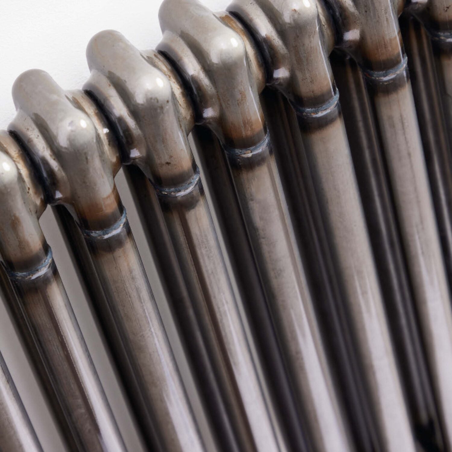 Scudo 1800 x 504mm 2 Column Vertical Designer Radiator in Raw Metal top