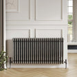 Scudo 600 x 1177mm 3 Column Horizontal Radiator in Raw Metal