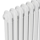 Scudo 600 x 1190mm 2 Column Horizontal Radiator in Gloss White top
