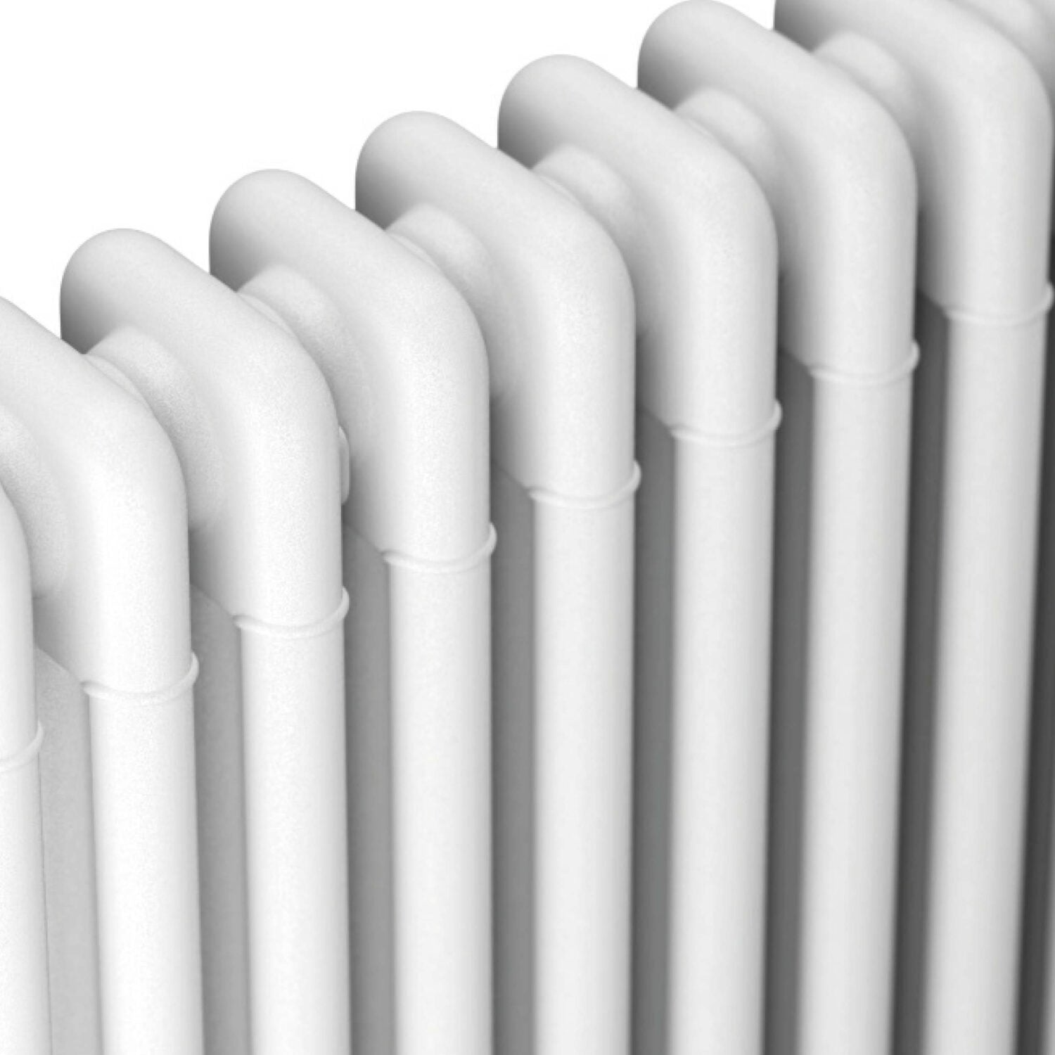 Scudo 600 x 1190mm 3 Column Horizontal Radiator in Gloss White top