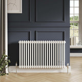 Scudo 600 x 650mm 2 Column Horizontal Radiator in Gloss White
