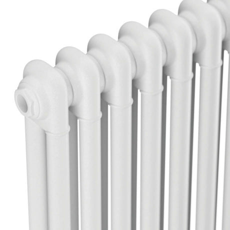 Scudo 600 x 650mm 2 Column Horizontal Radiator in Gloss White top