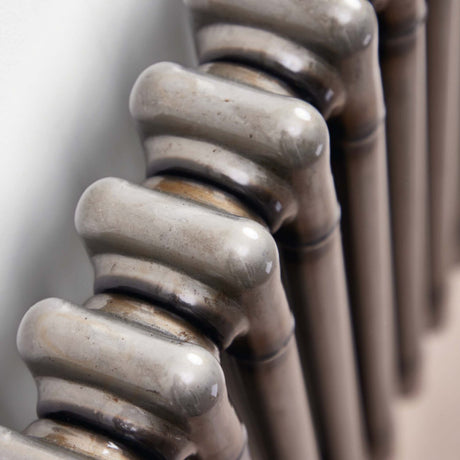 Scudo 600 x 813mm 2 Column Horizontal Radiator in Raw Metal top