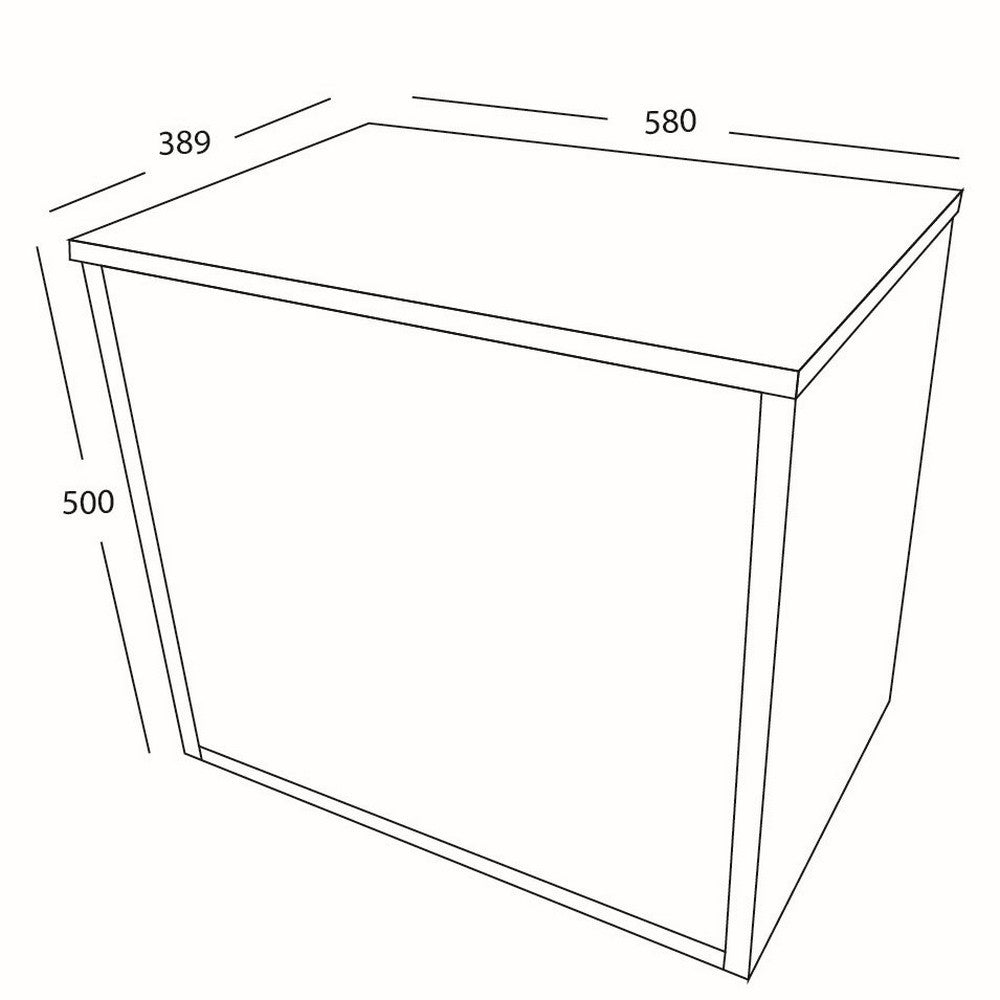 Scudo Alfie 600mm Reed Green Fluted Vanity Unit with Countertop Basin dimensions