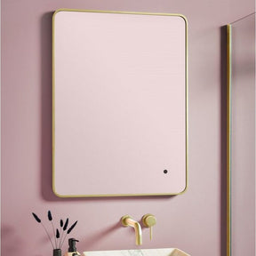 Scudo Alfie Brushed Brass LED Mirror with Soft Edge