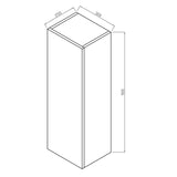 Scudo Ambience 300mm Grey Oak Tall Boy Cabinet dimensions