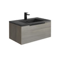 Scudo Ambience 800mm Grey Oak Wall Mounted LED Vanity Unit with Basin