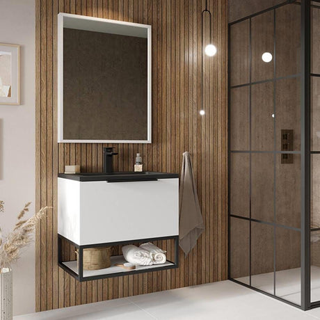 Scudo Ambience Matt White 800 x 600mm Mirror lifestyle