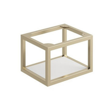 Scudo Ambience Tall Boy Frame With Dual Colour Shelf brushed brass