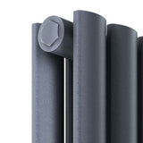 Scudo Apex 1800 x 236mm Vertical Double Designer Radiator in Anthracite side
