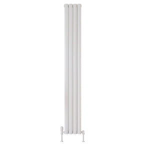 Scudo Apex 1800 x 236mm Vertical Double Designer Radiator in White