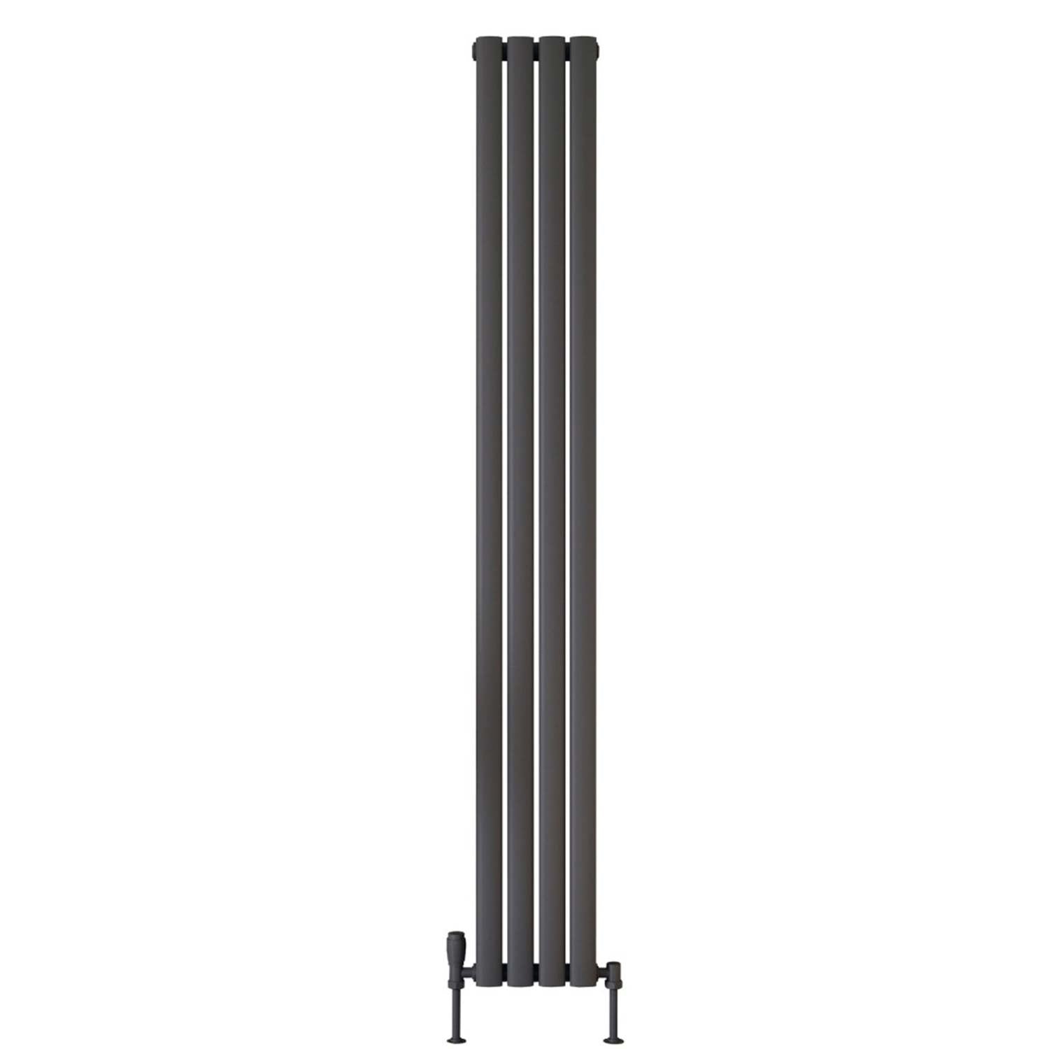 Scudo Apex 1800 x 236mm Vertical Single Designer Radiator in Anthracite 2