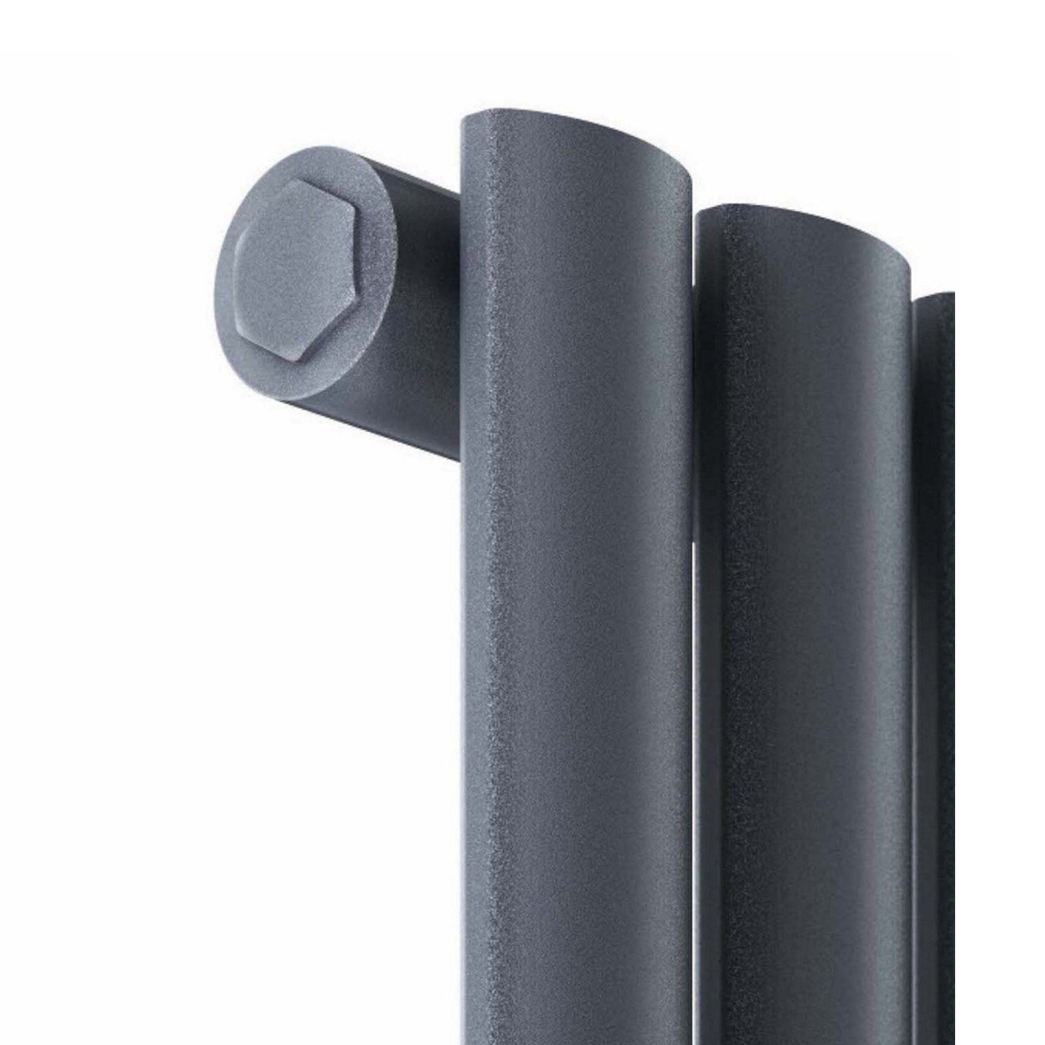 Scudo Apex 1800 x 354mm Vertical Single Designer Radiator in Anthracite side