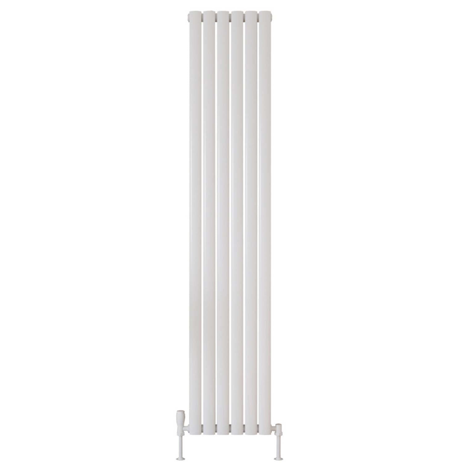 Scudo Apex 1800 x 354mm Vertical Single Designer Radiator in Gloss White