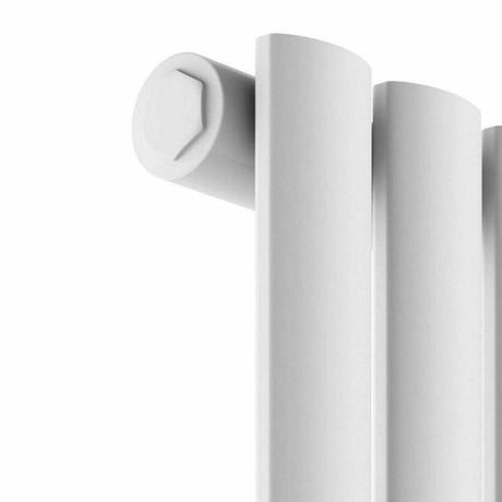 Scudo Apex 1800 x 354mm Vertical Single Designer Radiator in Gloss White corner