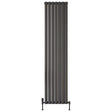 Scudo Apex 1800 x 413mm Vertical Double Designer Radiator in Anthracite