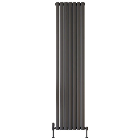 Scudo Apex 1800 x 413mm Vertical Double Designer Radiator in Anthracite