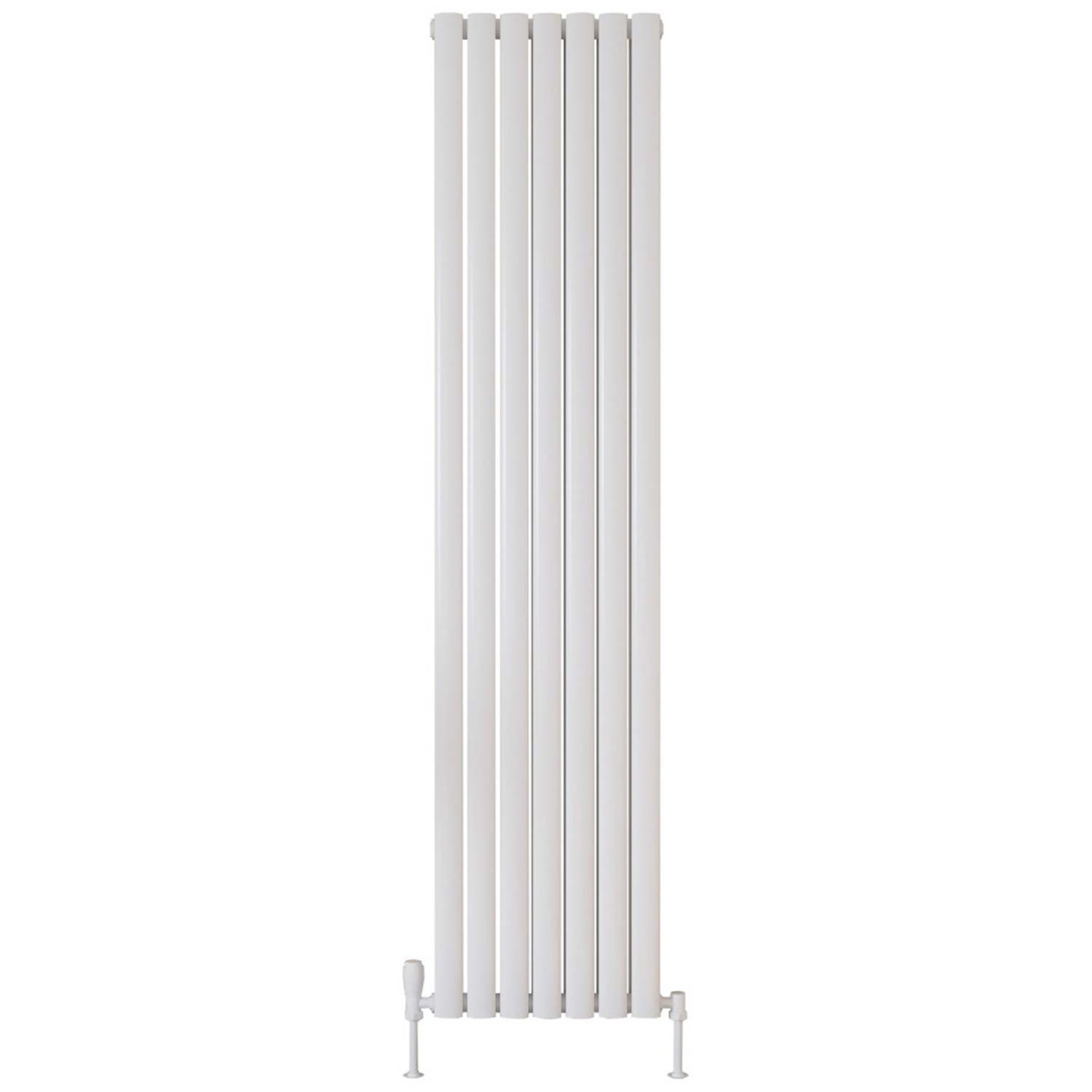 Scudo Apex 1800 x 413mm Vertical Double Designer Radiator in White
