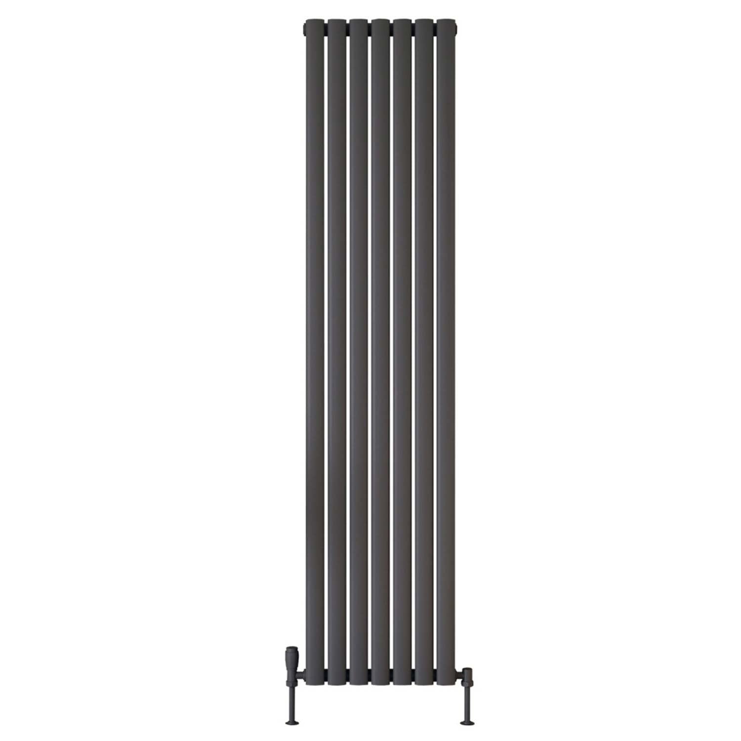 Scudo Apex 1800 x 413mm Vertical Single Designer Radiator in Anthracite