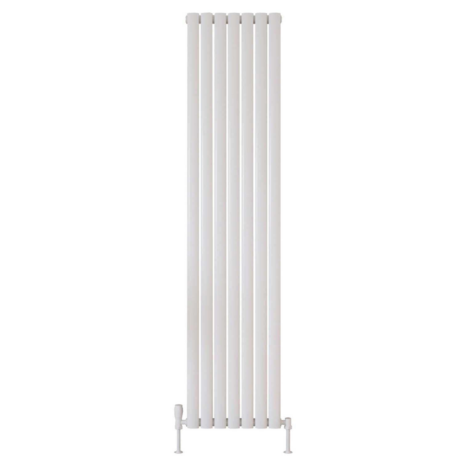 Scudo Apex 1800 x 413mm Vertical Single Designer Radiator in Gloss White
