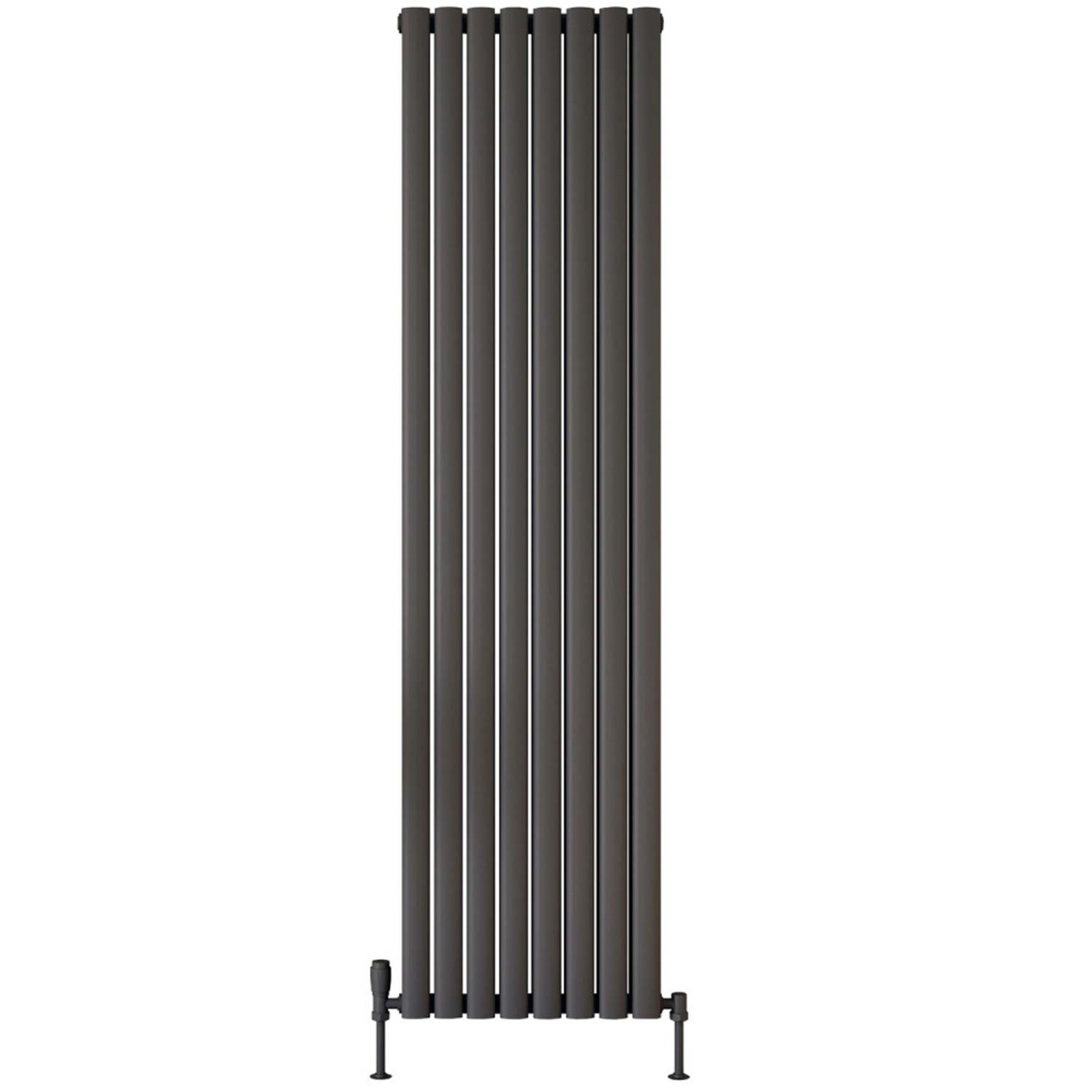 Scudo Apex 1800 x 531mm Vertical Double Designer Radiator in Anthracite