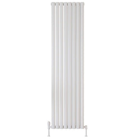 Scudo Apex 1800 x 531mm Vertical Double Designer Radiator in White