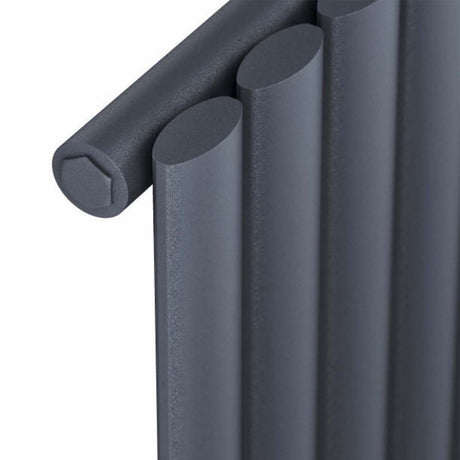Scudo Apex 1800 x 531mm Vertical Single Designer Radiator in Anthracite side