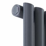 Scudo Apex 600 x 413mm Single Horizontal Designer Radiator in Anthracite top