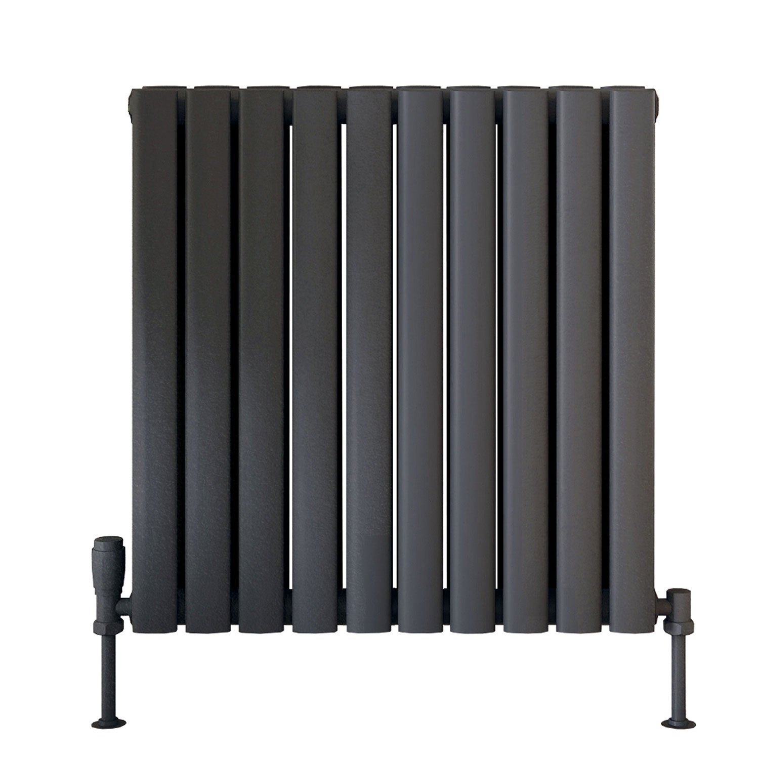 Scudo Apex 600 x 590mm Double Horizontal Designer Radiator in Anthracite