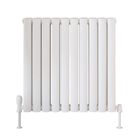 Scudo Apex 600 x 590mm Double Horizontal Designer Radiator in Gloss White