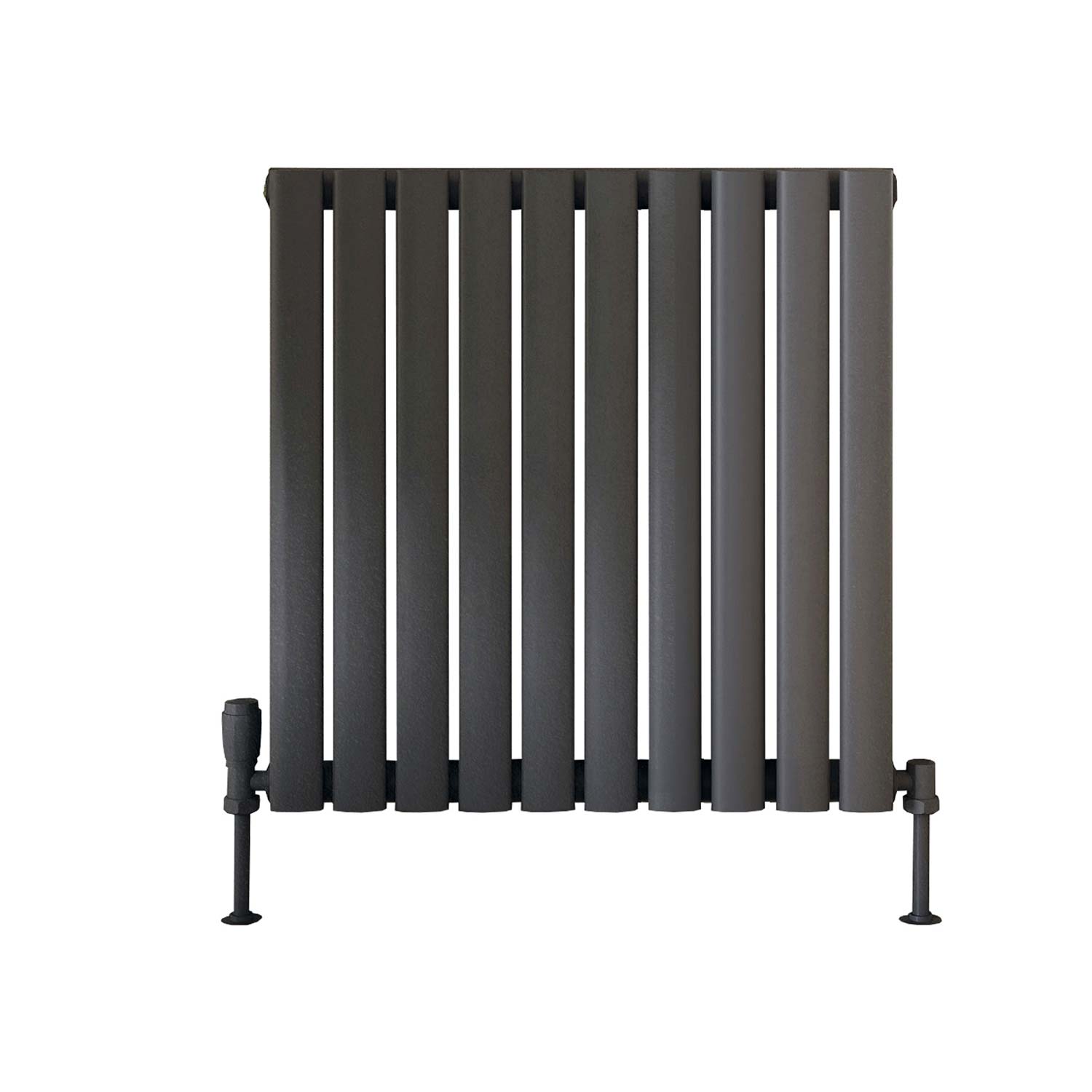 Scudo Apex 600 x 590mm Single Horizontal Designer Radiator in Anthracite