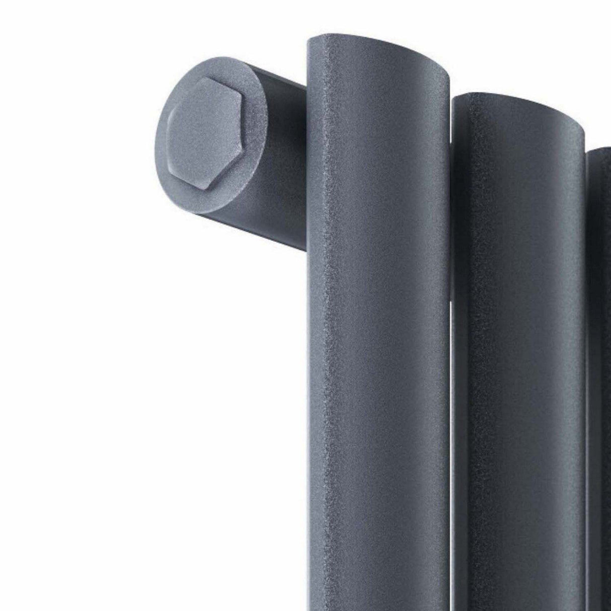 Scudo Apex 600 x 590mm Single Horizontal Designer Radiator in Anthracite top