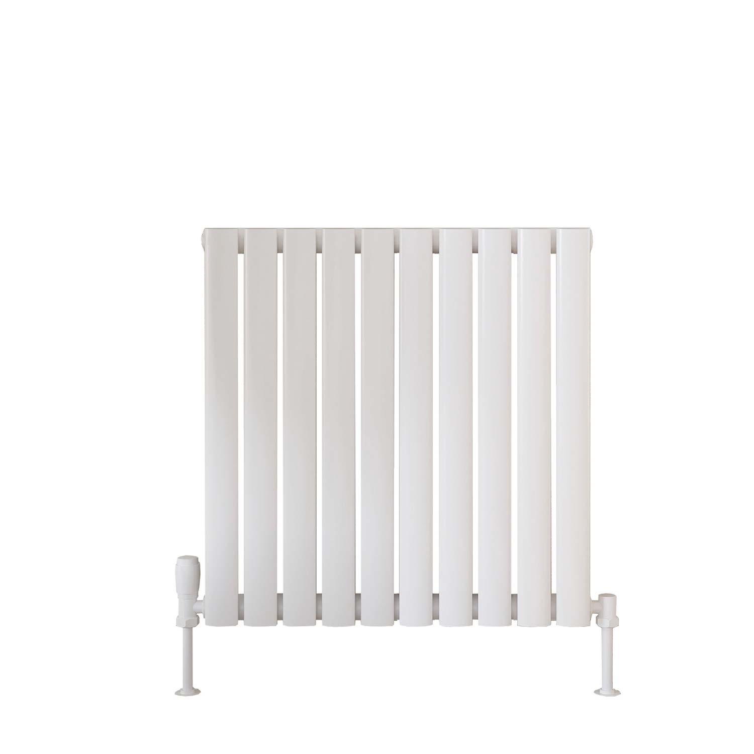 Scudo Apex 600 x 590mm Single Horizontal Designer Radiator in Gloss White