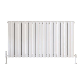 Scudo Apex 600 x 767mm Horizontal Double Designer Radiator in Gloss White