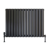 Scudo Apex 600 x 826mm Horizontal Double Designer Radiator in Anthracite