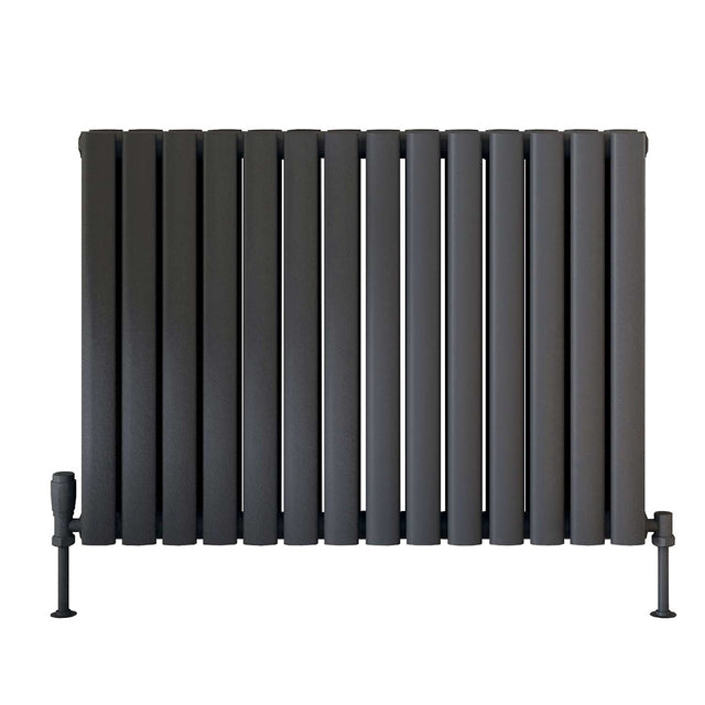 Scudo Apex 600 x 826mm Horizontal Double Designer Radiator in Anthracite