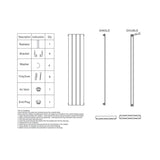 Scudo Apex 600 x 826mm Horizontal Double Designer Radiator in Anthracite installation