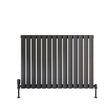Scudo Apex 600 x 862mm Single Horizontal Designer Radiator in Anthracite