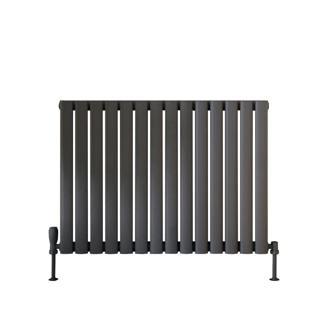 Scudo Apex 600 x 862mm Single Horizontal Designer Radiator in Anthracite