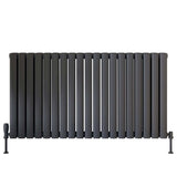 Scudo Apex 600 x 944mm Horizontal Double Designer Radiator in Anthracite