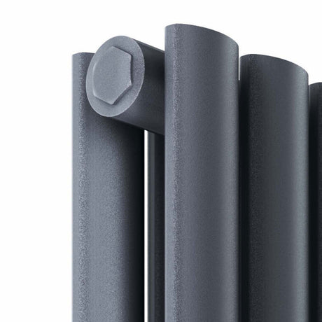 Scudo Apex 600 x 944mm Horizontal Double Designer Radiator in Anthracite top