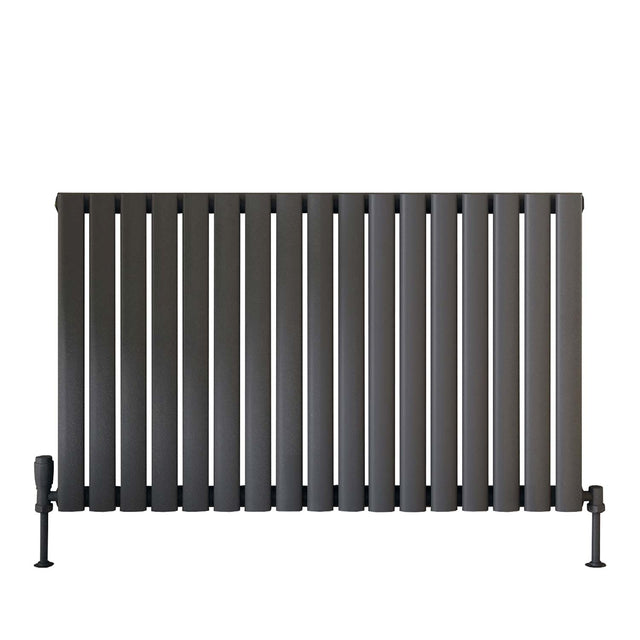 Scudo Apex 600 x 944mm Single Horizontal Designer Radiator in Anthracite