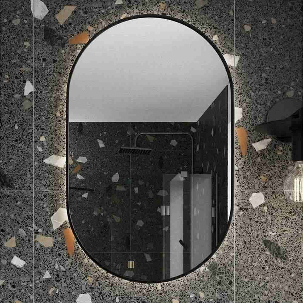Scudo Aubrey 500 x 800mm Black LED Mirror