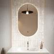 Scudo Aubrey 800 x 500mm Brushed Nickel LED Mirror