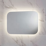 Scudo Aura LED 800 x 600mm Mirror with Shaver Socket and Demister Pad horizontal