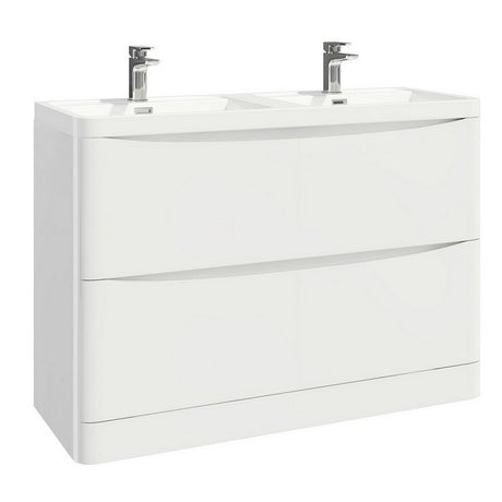 Scudo Bella 1200mm Gloss White Floorstanding Vanity Unit with Basin