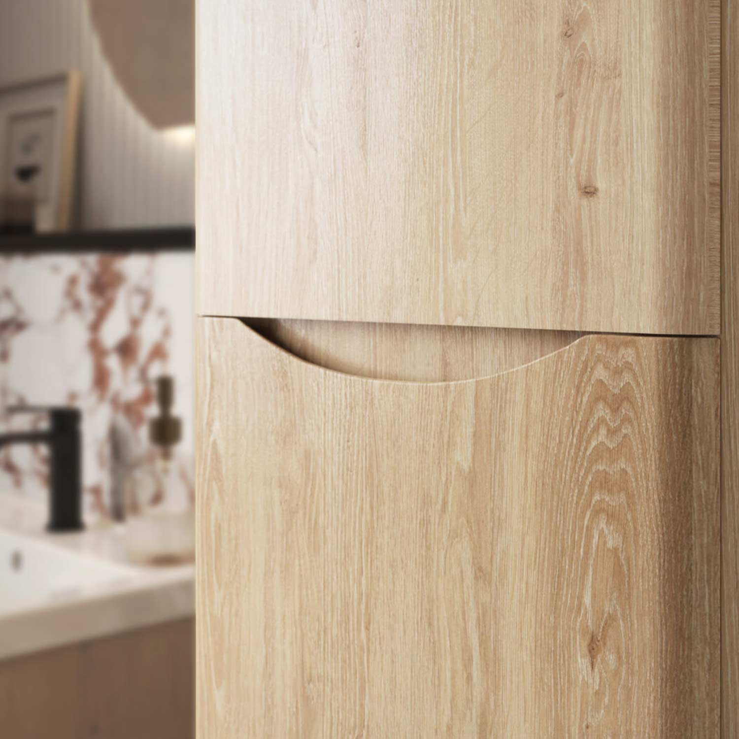 Scudo Bella 400mm Davos Oak Tall Boy Cabinet door